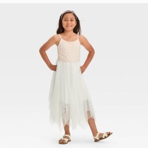 Zenzi Girls Sleeveless Embroidered Dress